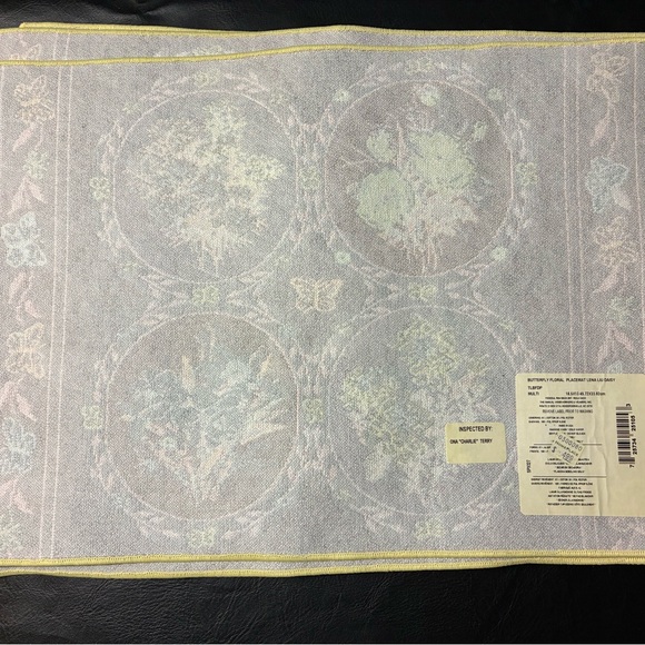Butterfly Floral Tapestry Placemat by Lena Liu Daisy, Set Of 10 Made In USA - Picture 14 of 14